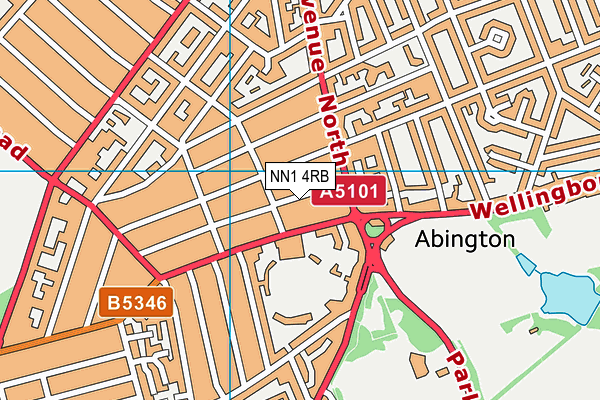 NN1 4RB map - OS VectorMap District (Ordnance Survey)