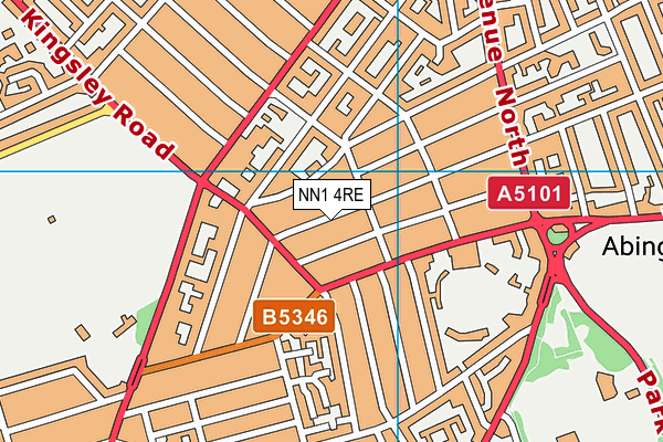 NN1 4RE map - OS VectorMap District (Ordnance Survey)