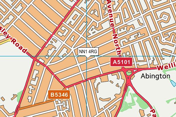 NN1 4RG map - OS VectorMap District (Ordnance Survey)