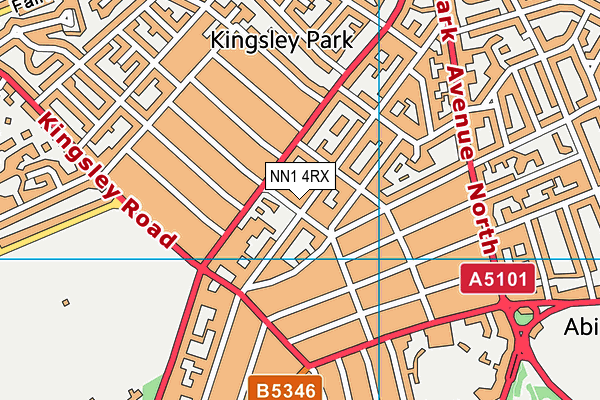 NN1 4RX map - OS VectorMap District (Ordnance Survey)