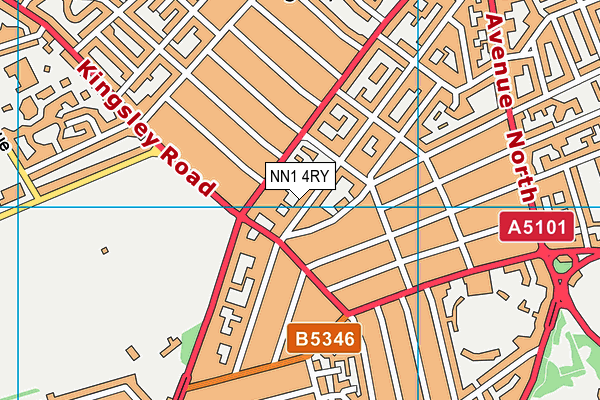 NN1 4RY map - OS VectorMap District (Ordnance Survey)