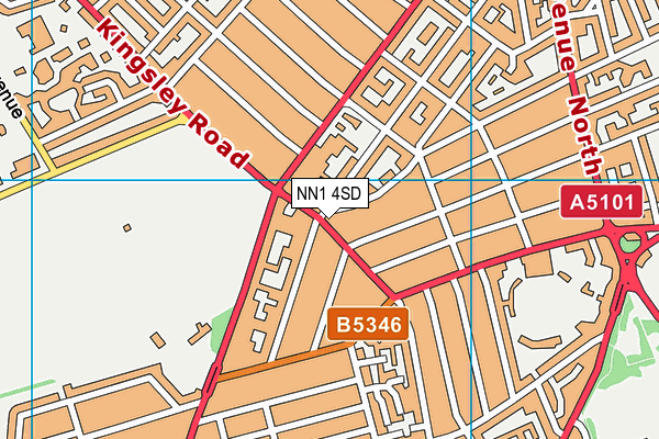 NN1 4SD map - OS VectorMap District (Ordnance Survey)
