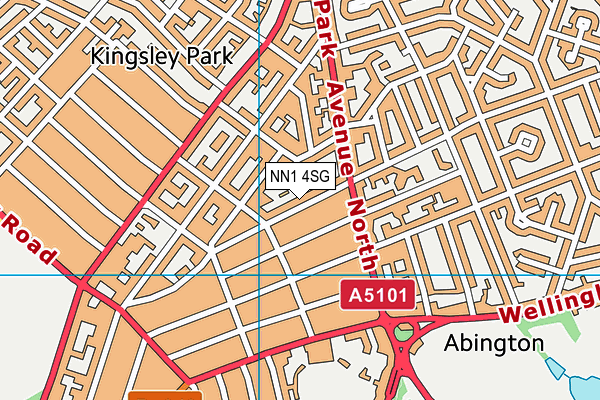 NN1 4SG map - OS VectorMap District (Ordnance Survey)