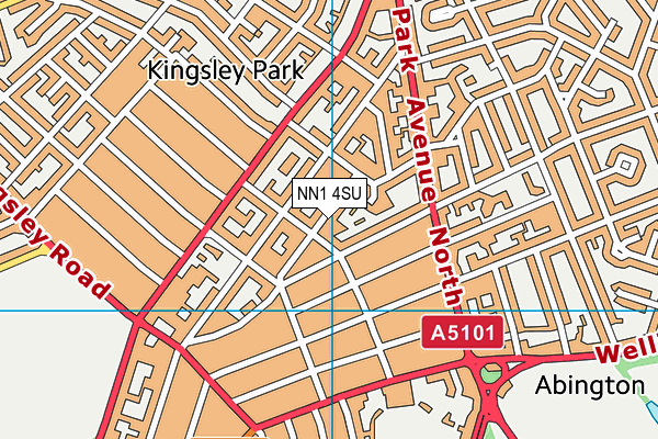 NN1 4SU map - OS VectorMap District (Ordnance Survey)