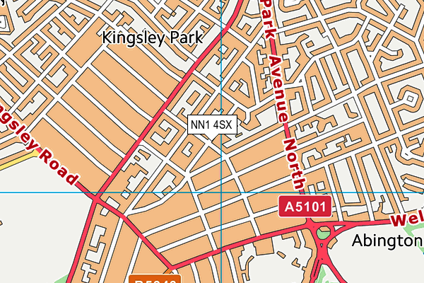 NN1 4SX map - OS VectorMap District (Ordnance Survey)