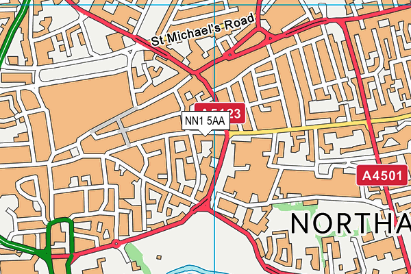 NN1 5AA map - OS VectorMap District (Ordnance Survey)
