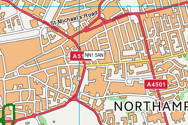 NN1 5AN map - OS VectorMap District (Ordnance Survey)