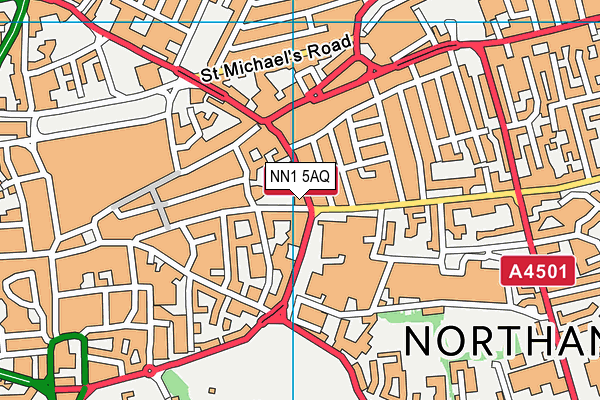 NN1 5AQ map - OS VectorMap District (Ordnance Survey)
