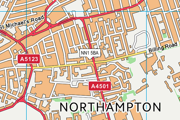 NN1 5BA map - OS VectorMap District (Ordnance Survey)