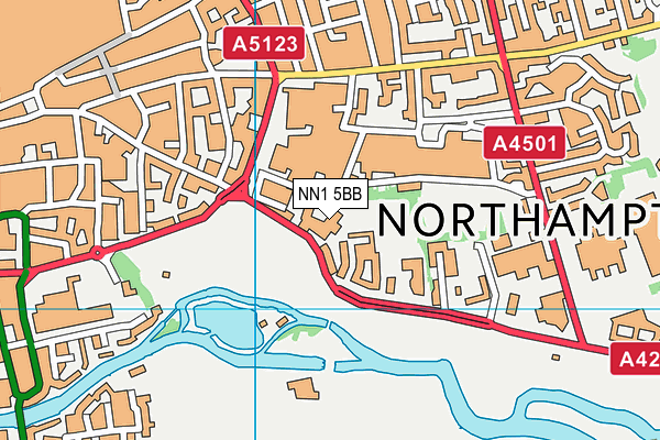 NN1 5BB map - OS VectorMap District (Ordnance Survey)
