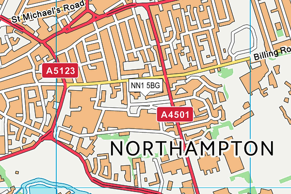 NN1 5BG map - OS VectorMap District (Ordnance Survey)