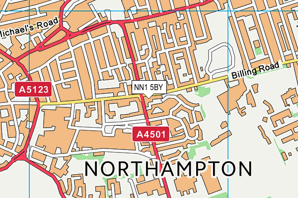 NN1 5BY map - OS VectorMap District (Ordnance Survey)