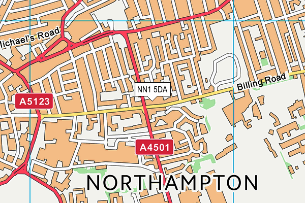 NN1 5DA map - OS VectorMap District (Ordnance Survey)