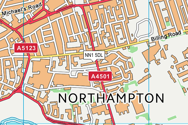 NN1 5DL map - OS VectorMap District (Ordnance Survey)