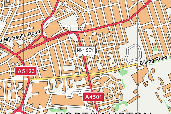 NN1 5EY map - OS VectorMap District (Ordnance Survey)