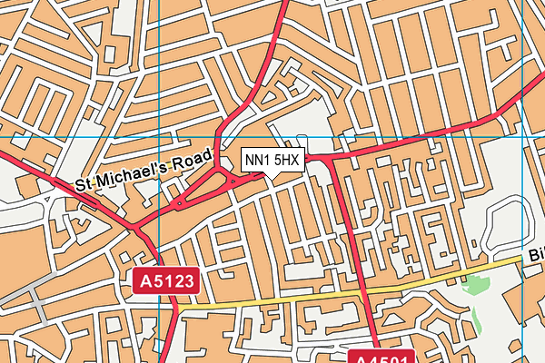 NN1 5HX map - OS VectorMap District (Ordnance Survey)