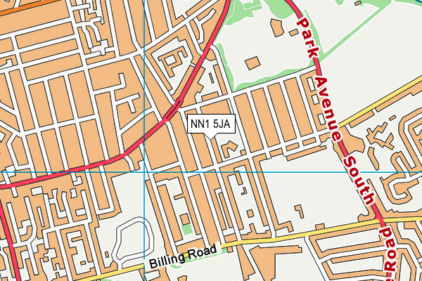 NN1 5JA map - OS VectorMap District (Ordnance Survey)