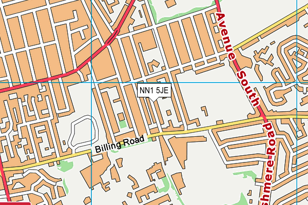 NN1 5JE map - OS VectorMap District (Ordnance Survey)