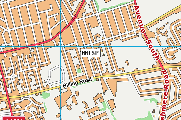 NN1 5JF map - OS VectorMap District (Ordnance Survey)