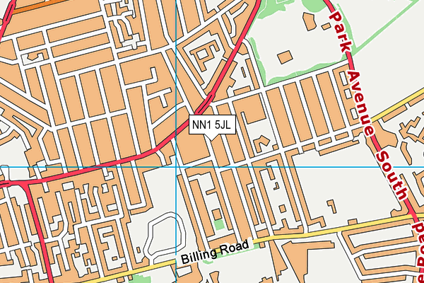 NN1 5JL map - OS VectorMap District (Ordnance Survey)
