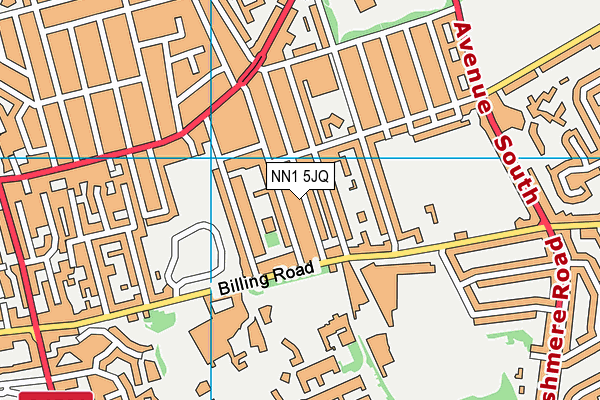 NN1 5JQ map - OS VectorMap District (Ordnance Survey)