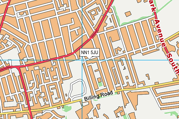 NN1 5JU map - OS VectorMap District (Ordnance Survey)