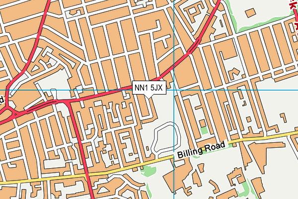 NN1 5JX map - OS VectorMap District (Ordnance Survey)
