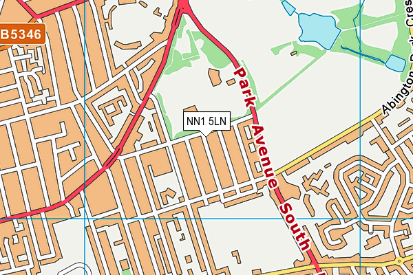 NN1 5LN map - OS VectorMap District (Ordnance Survey)