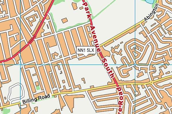 NN1 5LX map - OS VectorMap District (Ordnance Survey)