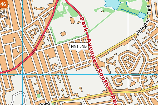 NN1 5NB map - OS VectorMap District (Ordnance Survey)