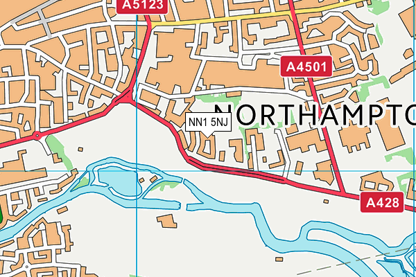 NN1 5NJ map - OS VectorMap District (Ordnance Survey)