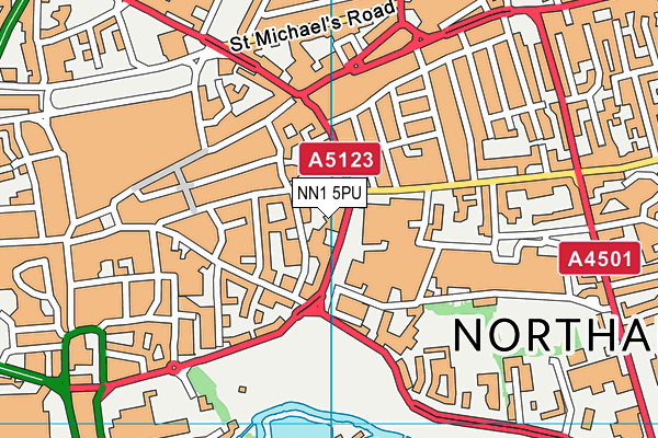 NN1 5PU map - OS VectorMap District (Ordnance Survey)