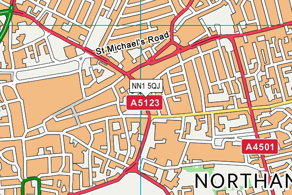 NN1 5QJ map - OS VectorMap District (Ordnance Survey)