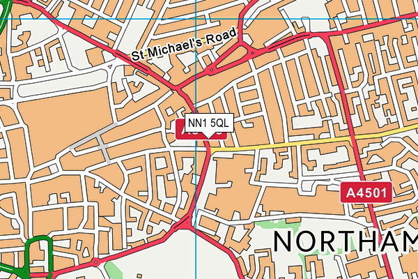 NN1 5QL map - OS VectorMap District (Ordnance Survey)