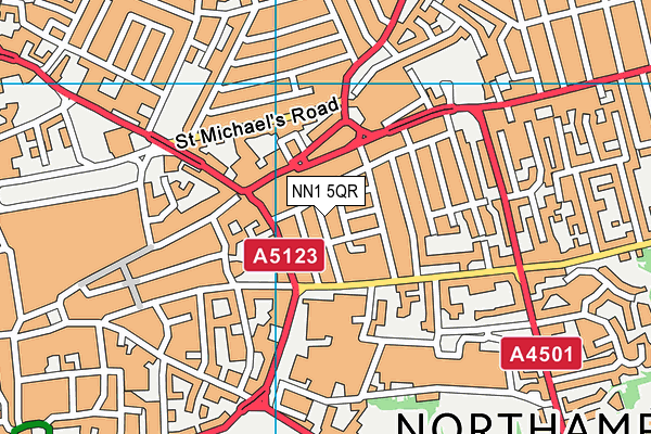 NN1 5QR map - OS VectorMap District (Ordnance Survey)