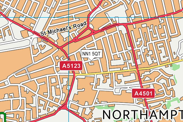 NN1 5QT map - OS VectorMap District (Ordnance Survey)