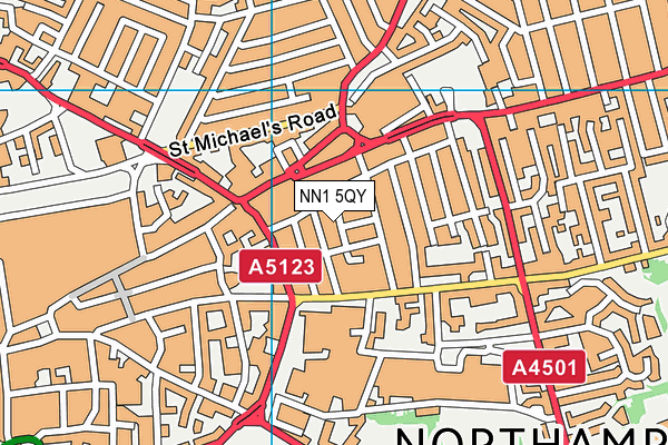 NN1 5QY map - OS VectorMap District (Ordnance Survey)