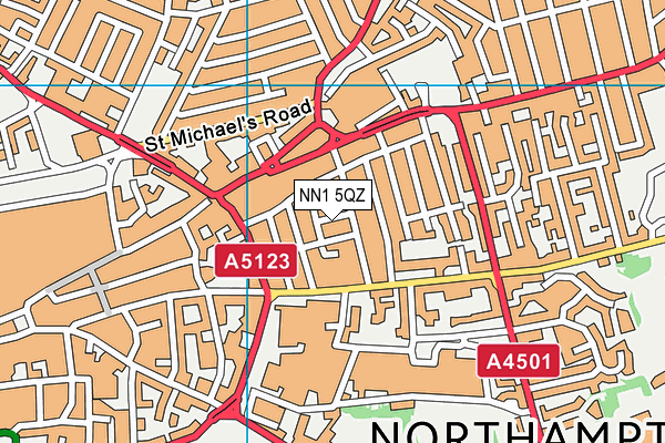 NN1 5QZ map - OS VectorMap District (Ordnance Survey)