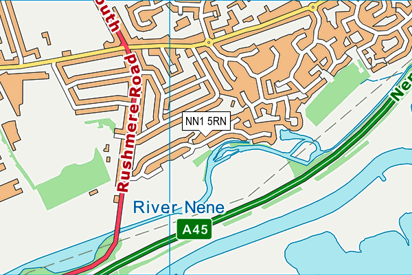 NN1 5RN map - OS VectorMap District (Ordnance Survey)