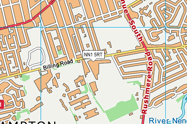 Northampton School for Boys map (NN1 5RT) - OS VectorMap District (Ordnance Survey)
