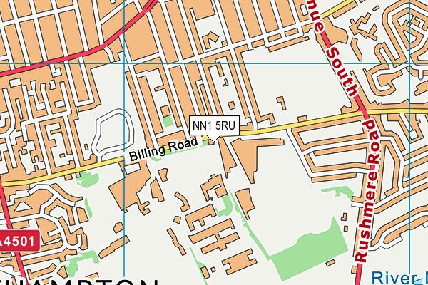 NN1 5RU map - OS VectorMap District (Ordnance Survey)