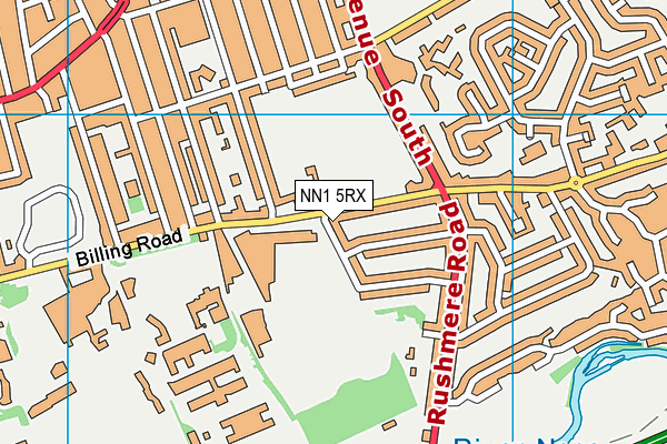 Old Northamptonians Association map (NN1 5RX) - OS VectorMap District (Ordnance Survey)