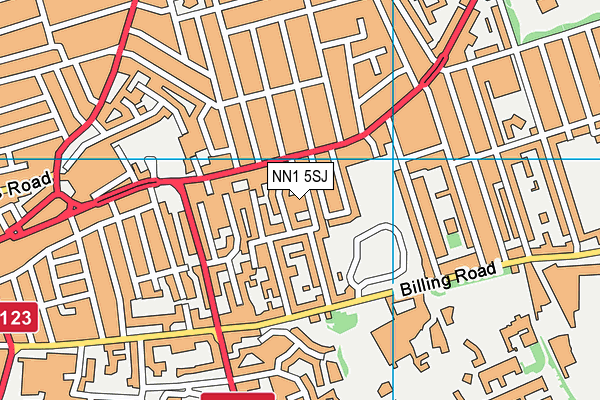 NN1 5SJ map - OS VectorMap District (Ordnance Survey)