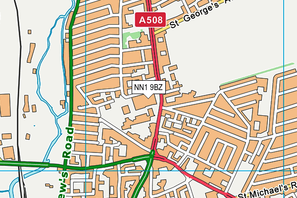 NN1 9BZ map - OS VectorMap District (Ordnance Survey)