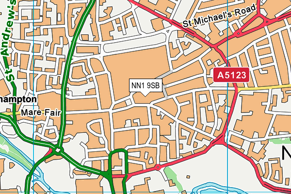 NN1 9SB map - OS VectorMap District (Ordnance Survey)