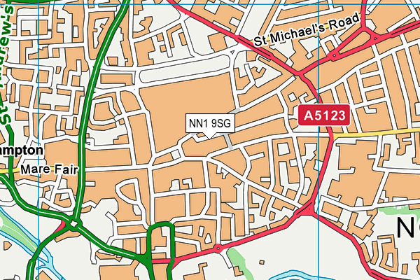 NN1 9SG map - OS VectorMap District (Ordnance Survey)