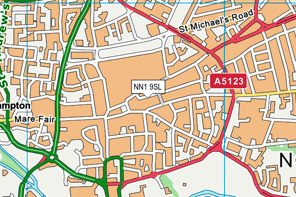 NN1 9SL map - OS VectorMap District (Ordnance Survey)