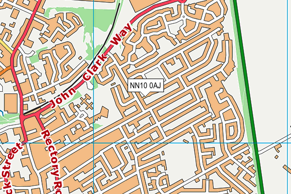 NN10 0AJ map - OS VectorMap District (Ordnance Survey)