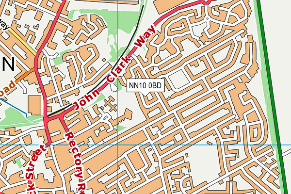 NN10 0BD map - OS VectorMap District (Ordnance Survey)