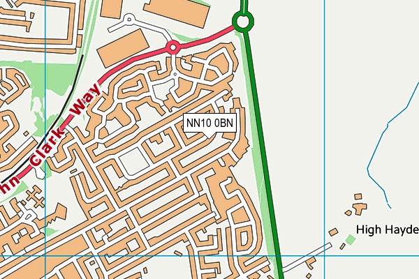 NN10 0BN map - OS VectorMap District (Ordnance Survey)